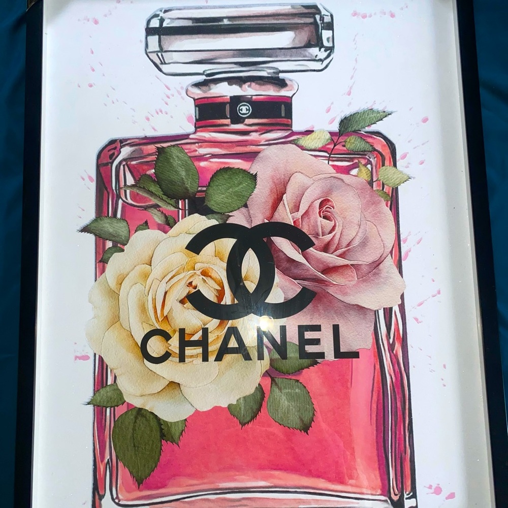 Glitter Embellishment Chanel wall art